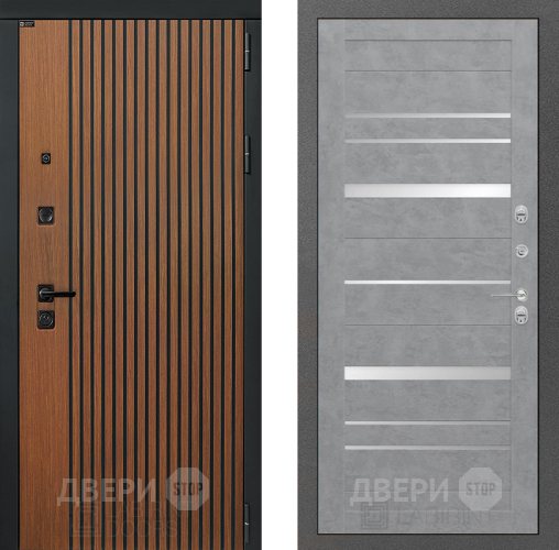 Входная металлическая Дверь Лабиринт (LABIRINT) Шторм 20 Бетон светлый в Электрогорске