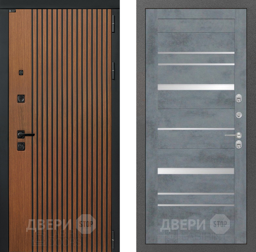 Входная металлическая Дверь Лабиринт (LABIRINT) Шторм 20 Бетон темный в Электрогорске