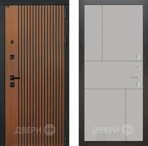 Входная металлическая Дверь Лабиринт (LABIRINT) Шторм 21 Грей софт в Электрогорске