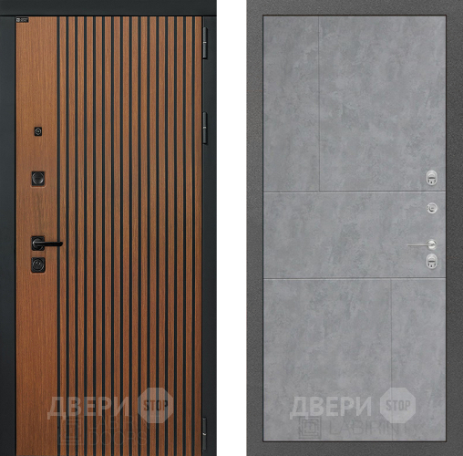 Входная металлическая Дверь Лабиринт (LABIRINT) Шторм 21 Бетон светлый в Электрогорске