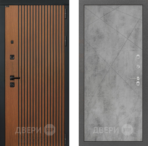 Входная металлическая Дверь Лабиринт (LABIRINT) Шторм 24 Бетон светлый в Электрогорске