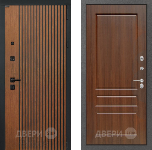 Входная металлическая Дверь Лабиринт (LABIRINT) Шторм 03 Орех бренди в Электрогорске