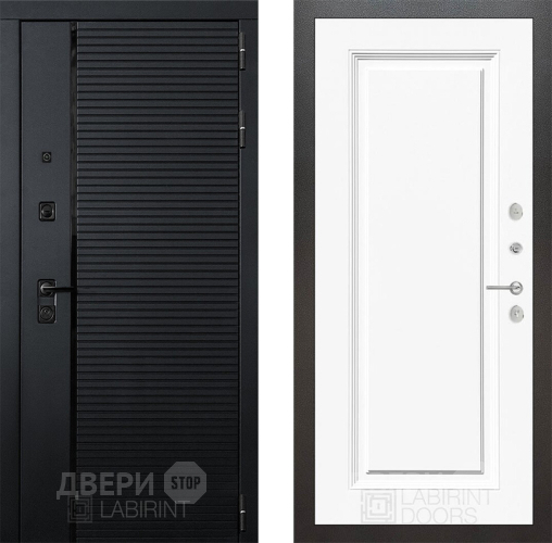 Входная металлическая Дверь Лабиринт (LABIRINT) Piano 27 Белый (RAL-9003) в Электрогорске