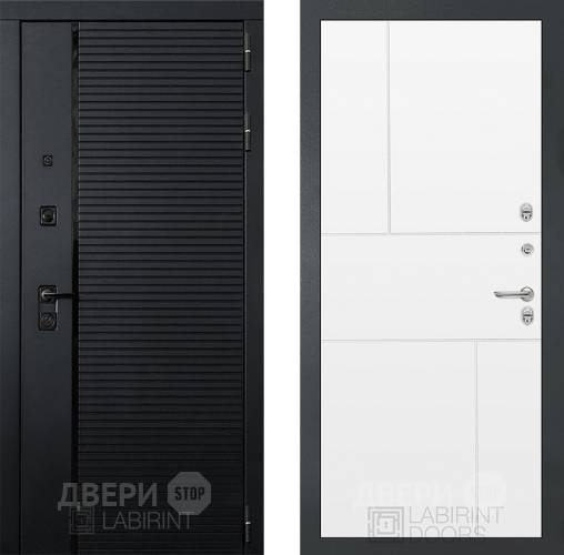 Входная металлическая Дверь Лабиринт (LABIRINT) Piano 21 Белый софт в Электрогорске