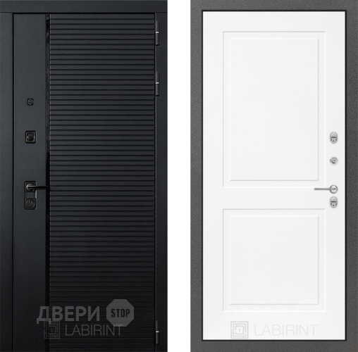 Входная металлическая Дверь Лабиринт (LABIRINT) Piano 11 Белый софт в Электрогорске