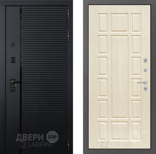 Входная металлическая Дверь Лабиринт (LABIRINT) Piano 12 Беленый дуб в Электрогорске