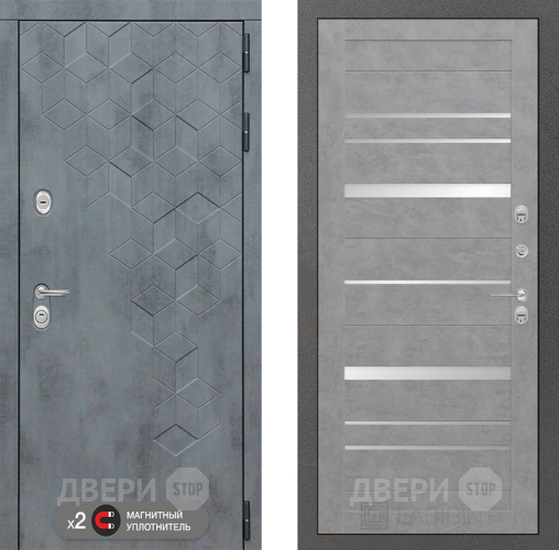 Входная металлическая Дверь Лабиринт (LABIRINT) Бетон 20 Бетон светлый в Электрогорске