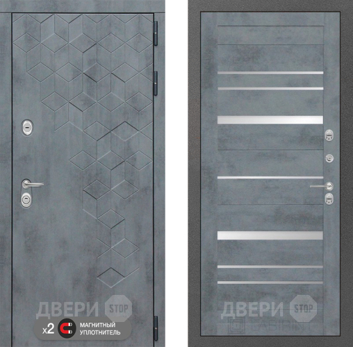 Входная металлическая Дверь Лабиринт (LABIRINT) Бетон 20 Бетон темный в Электрогорске