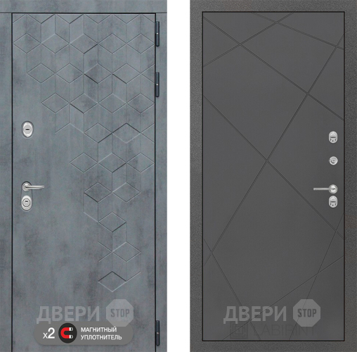 Входная металлическая Дверь Лабиринт (LABIRINT) Бетон 24 Графит софт в Электрогорске