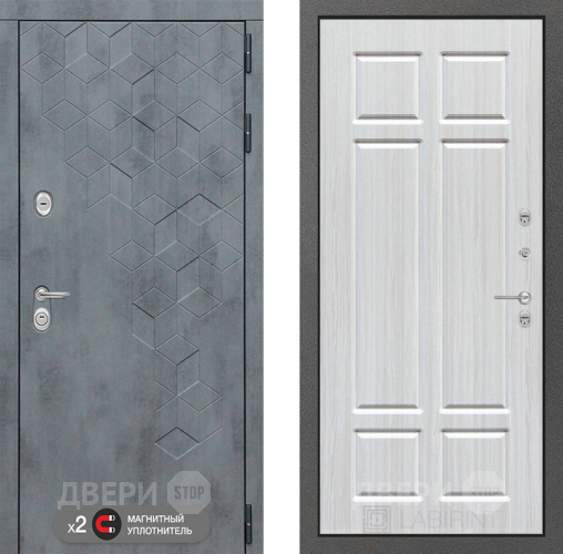 Входная металлическая Дверь Лабиринт (LABIRINT) Бетон 08 Кристалл вуд в Электрогорске