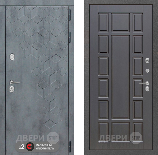 Входная металлическая Дверь Лабиринт (LABIRINT) Бетон 12 Венге в Электрогорске