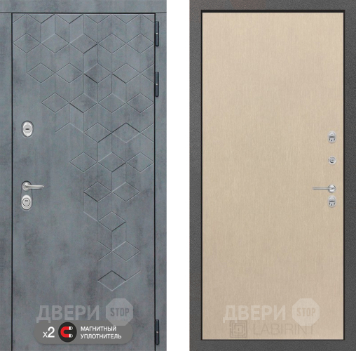Входная металлическая Дверь Лабиринт (LABIRINT) Бетон 05 Венге светлый в Электрогорске