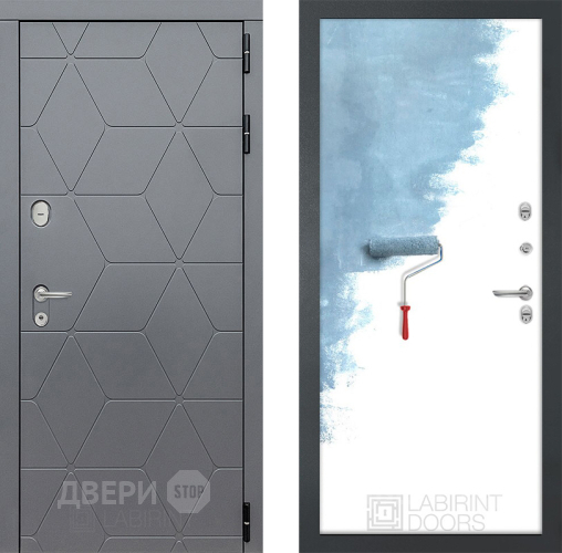 Входная металлическая Дверь Лабиринт (LABIRINT) Cosmo 28 Под покраску в Электрогорске