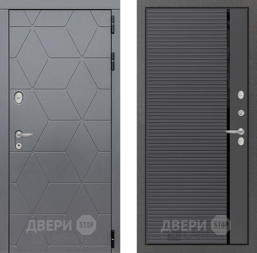 Входная металлическая Дверь Лабиринт (LABIRINT) Cosmo 22 Графит софт в Электрогорске