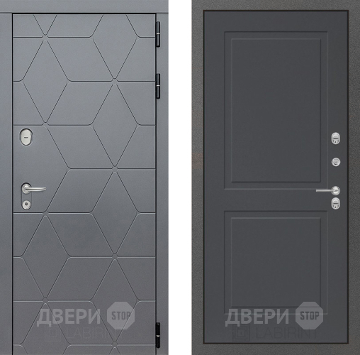 Входная металлическая Дверь Лабиринт (LABIRINT) Cosmo 11 Графит софт в Электрогорске