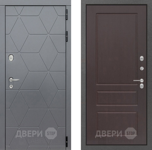 Входная металлическая Дверь Лабиринт (LABIRINT) Cosmo 03 Орех премиум в Электрогорске