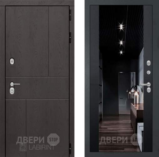 Дверь Лабиринт (LABIRINT) Urban Зеркало Максимум с тонировкой Черный кварц в Электрогорске