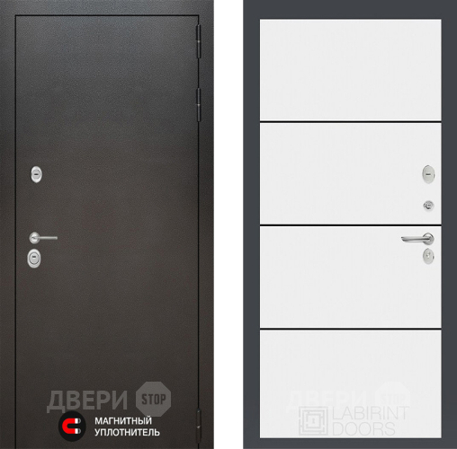 Дверь Лабиринт (LABIRINT) Silver 25 Белый софт в Электрогорске