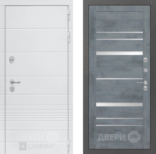 Входная металлическая Дверь Лабиринт (LABIRINT) Трендо 20 Бетон темный в Электрогорске