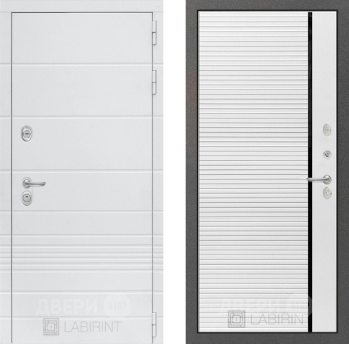 Дверь Лабиринт (LABIRINT) Трендо 22 Белый софт в Электрогорске