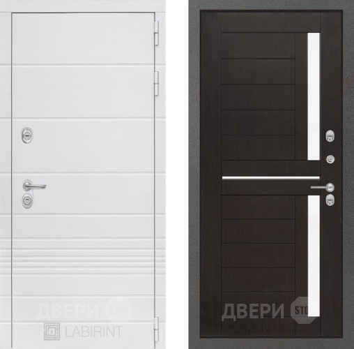 Входная металлическая Дверь Лабиринт (LABIRINT) Трендо 02 Венге в Электрогорске