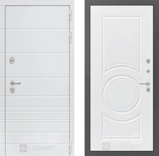 Дверь Лабиринт (LABIRINT) Трендо 23 Белый софт в Электрогорске