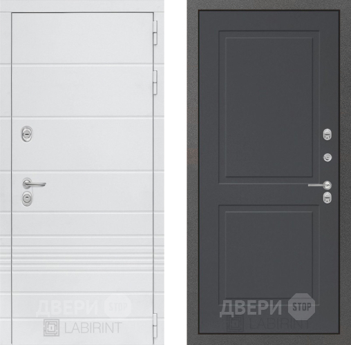 Входная металлическая Дверь Лабиринт (LABIRINT) Трендо 11 Графит софт в Электрогорске