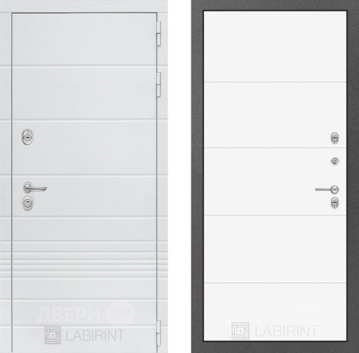 Дверь Лабиринт (LABIRINT) Трендо 13 Белый софт в Электрогорске