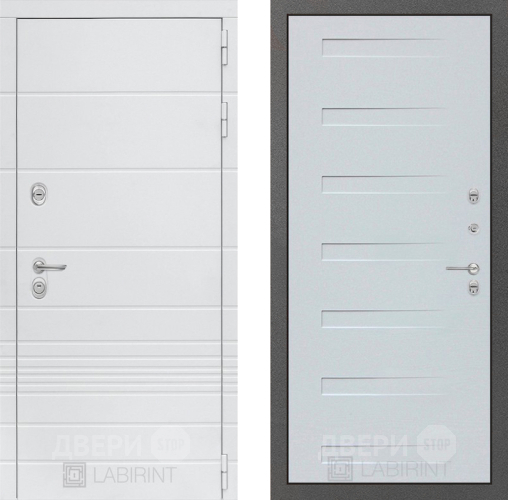 Входная металлическая Дверь Лабиринт (LABIRINT) Трендо 14 Дуб кантри белый горизонтальный в Электрогорске