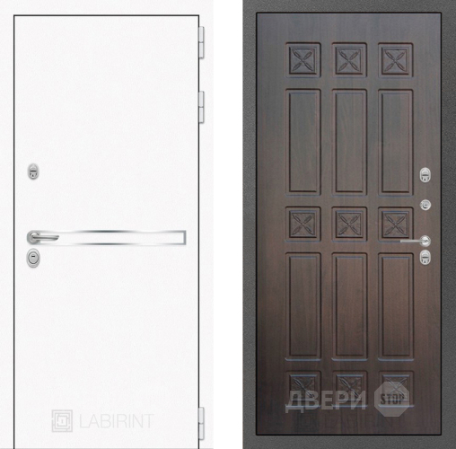 Входная металлическая Дверь Лабиринт (LABIRINT) Лайн White 16 VINORIT Алмон 28 в Электрогорске