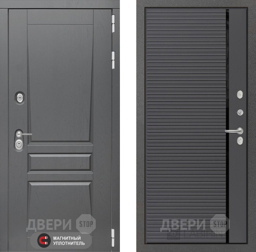 Входная металлическая Дверь Лабиринт (LABIRINT) Платинум 22 Графит софт в Электрогорске