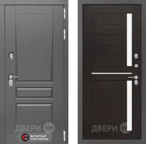 Входная металлическая Дверь Лабиринт (LABIRINT) Платинум 02 Венге в Электрогорске