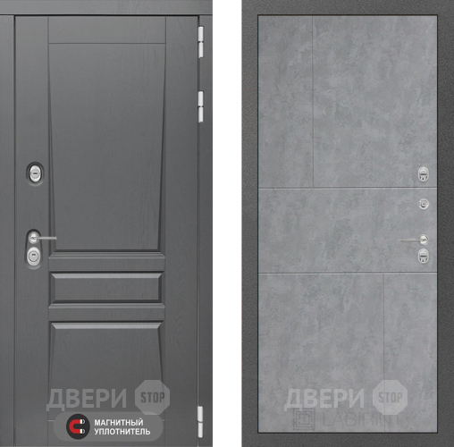 Входная металлическая Дверь Лабиринт (LABIRINT) Платинум 21 Бетон светлый в Электрогорске
