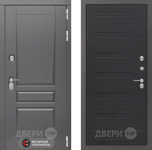 Входная металлическая Дверь Лабиринт (LABIRINT) Платинум 14 Эковенге поперечный в Электрогорске