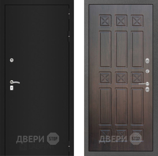 Входная металлическая Дверь Лабиринт (LABIRINT) Classic шагрень черная 16 VINORIT Алмон 28 в Электрогорске