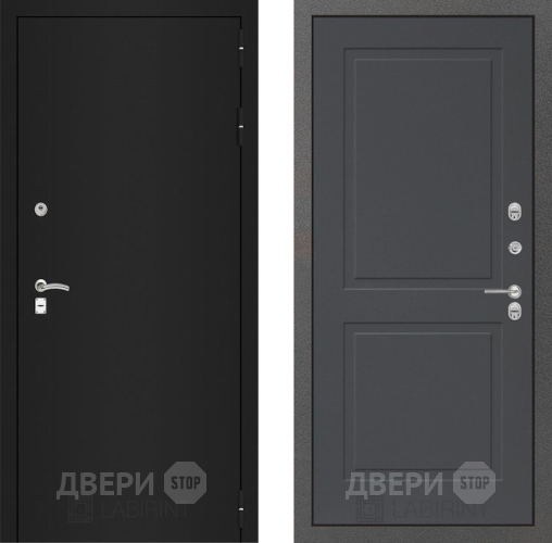 Дверь Лабиринт (LABIRINT) Classic шагрень черная 11 Графит софт в Электрогорске