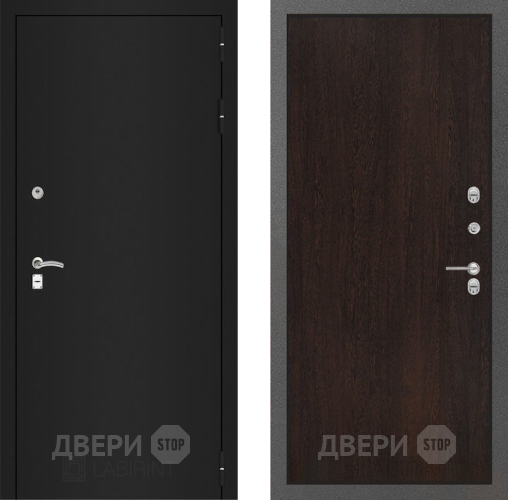 Входная металлическая Дверь Лабиринт (LABIRINT) Classic шагрень черная 05 Венге в Электрогорске