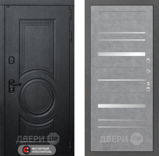 Входная металлическая Дверь Лабиринт (LABIRINT) Гранд 20 Бетон светлый в Электрогорске
