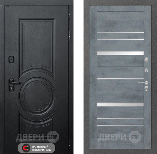 Входная металлическая Дверь Лабиринт (LABIRINT) Гранд 20 Бетон темный в Электрогорске
