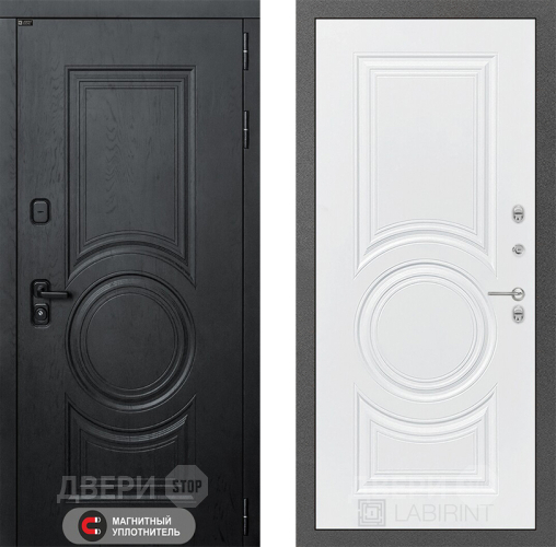 Входная металлическая Дверь Лабиринт (LABIRINT) Гранд 23 Белый софт в Электрогорске