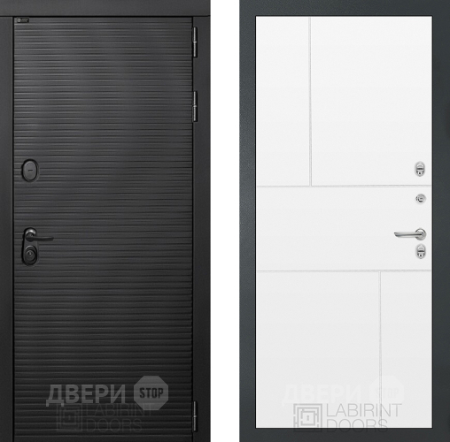 Входная металлическая Дверь Лабиринт (LABIRINT) Вулкано 21 Белый софт в Электрогорске