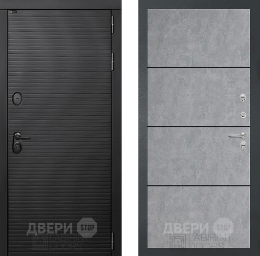 Входная металлическая Дверь Лабиринт (LABIRINT) Вулкано 25 Бетон светлый в Электрогорске