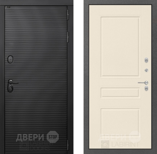 Входная металлическая Дверь Лабиринт (LABIRINT) Вулкано 03 Крем софт в Электрогорске