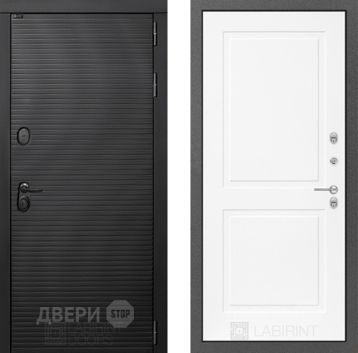 Входная металлическая Дверь Лабиринт (LABIRINT) Вулкано 11 Белый софт в Электрогорске