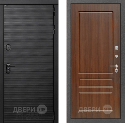 Входная металлическая Дверь Лабиринт (LABIRINT) Вулкано 03 Орех бренди в Электрогорске