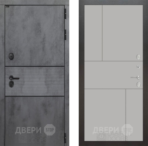 Входная металлическая Дверь Лабиринт (LABIRINT) Инфинити 21 Грей софт в Электрогорске