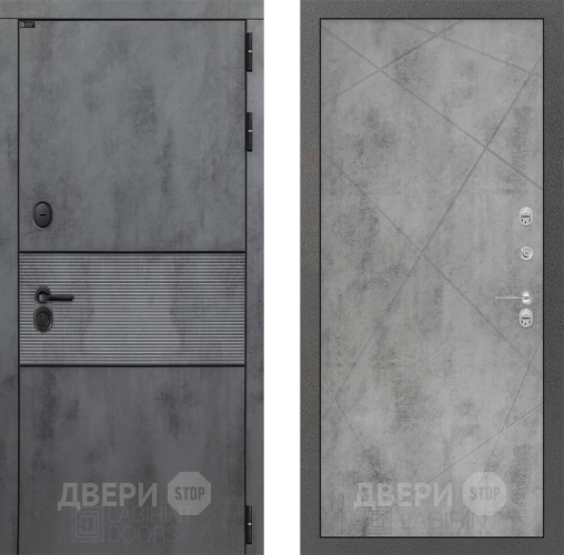 Входная металлическая Дверь Лабиринт (LABIRINT) Инфинити 24 Бетон светлый в Электрогорске
