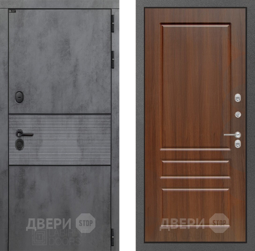 Входная металлическая Дверь Лабиринт (LABIRINT) Инфинити 03 Орех бренди в Электрогорске