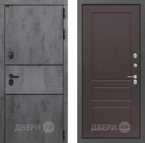 Входная металлическая Дверь Лабиринт (LABIRINT) Инфинити 03 Орех премиум в Электрогорске