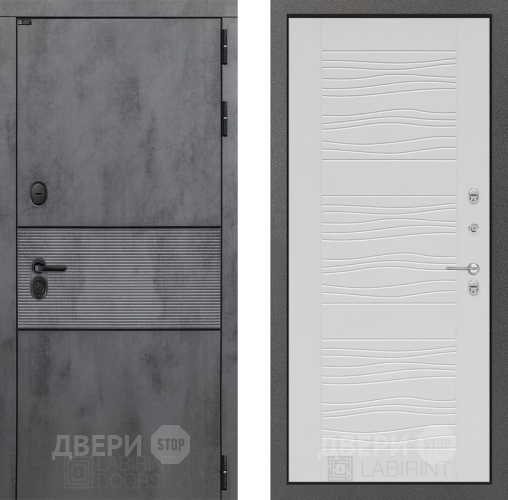 Входная металлическая Дверь Лабиринт (LABIRINT) Инфинити 06 Белое дерево в Электрогорске